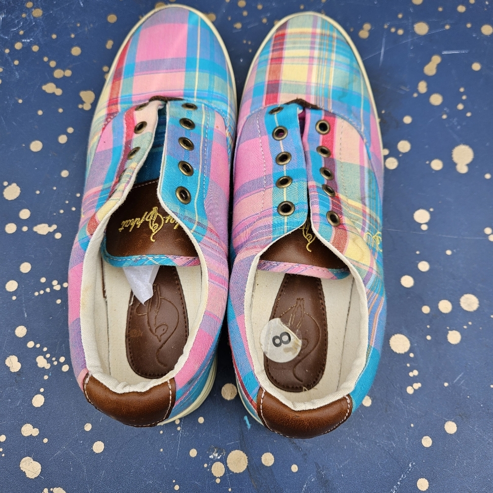 Baby Phat Colorful Plaid Sneakers Women Size 8 - Picture 15 of 16